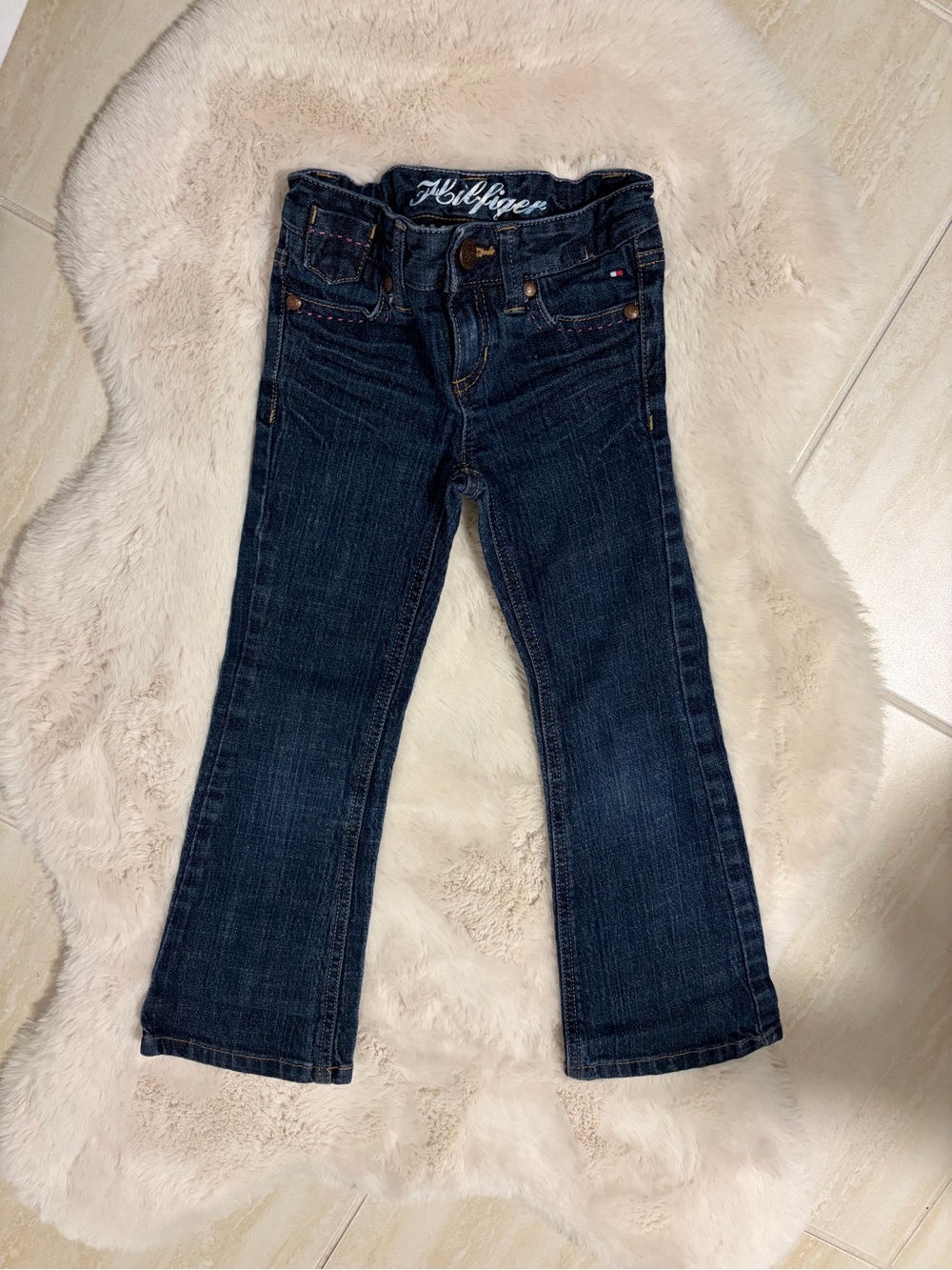 Tommy Hilfiger Girls' Dark Blue Flare Jeans - Size 4